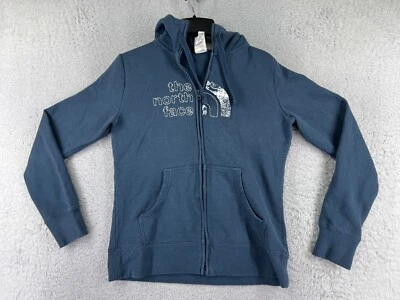 The North Face Jacket Women Medium Blue Floral Full Zip Polyester Pockets Hooded - Image 1 of 4
