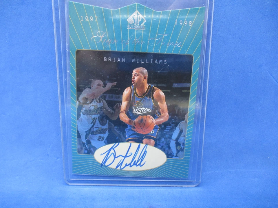 1997-98 Upper Deck SP Sign of the Times Brian Williams (Bison Dele) Auto #BW NM - Image 1 of 2