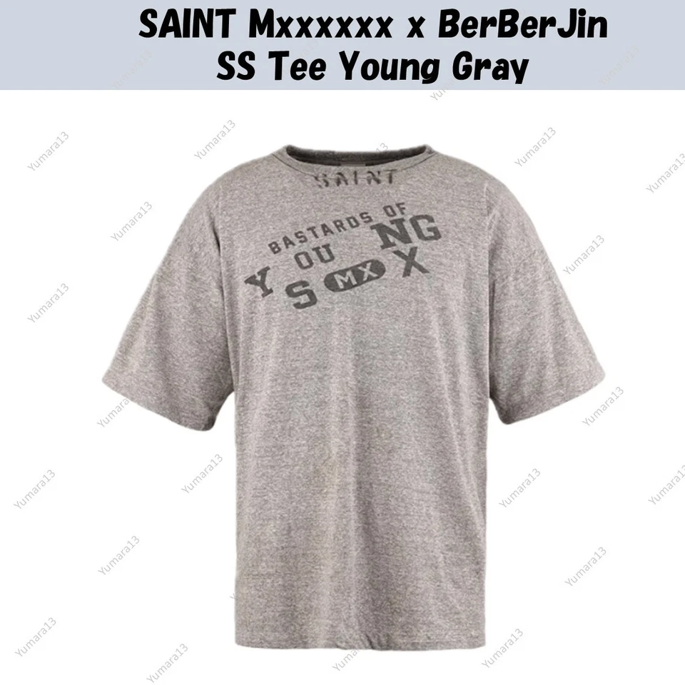 Camiseta gris joven SAINT Mxxxx x BerBerJin SS Foto 1 de 2