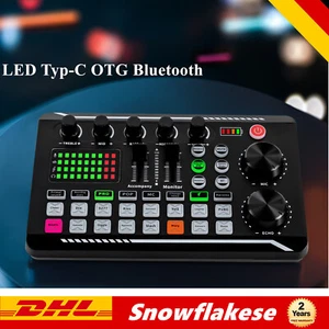 F998 Pro Sound Card Bluetooth Audio Interface Mixer for Live Streaming Recording - Bild 1 von 11