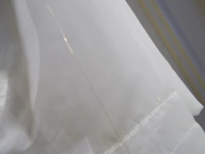 2 cortinas transparentes crema mantecosa con rayas doradas verticales - cada una 40x84 Foto 1 de 4