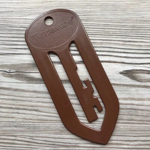 Tupperware Cookbook Recipe Paper Clip Book Marker Vintage 80's Retro Brown - Picture 1 of 7
