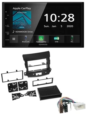 Kenwood Bluetooth MP3 DAB USB 2DIN Autoradio für Citroen C-Crosser Mitsubishi Ou - Bild 1 von 4