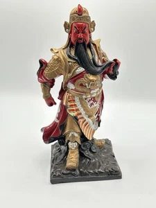 Guan Yu Chinese God of War Statue - Red Face Warrior Figur - Bild 1 von 5