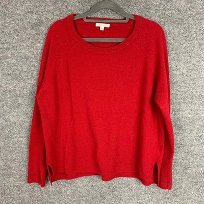 Suéter para mujer Minnie Rose rojo 100 % cachemir cuello redondo manga larga talla M Foto 1 de 4