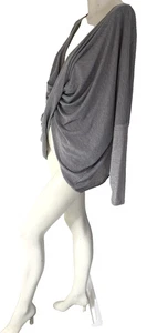MA CHERIE Maternity Women Gray Long Sleeves Blouse Top Size L - Picture 1 of 7