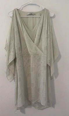 Robert Rodriguez Silk Flutter Sleeve Dress Burnout Floral Mint Romantic NWT 10 - Image 1 of 4