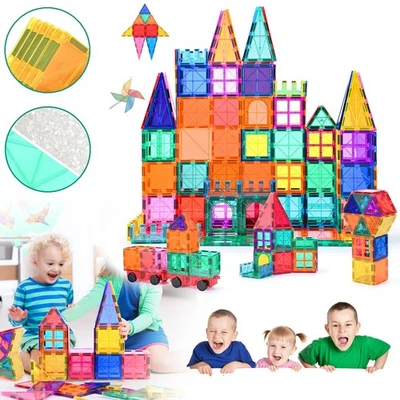 Magnetic Building Blocks Magnet Montessori Toy Magnetic Building Blocks 100 Pieces - Image 1 of 4