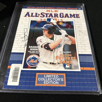 BRANDON NIMMO Signed Auto PROGRAM 2013 ALL STAR GAME NEW YORK METS Mint - Image 1 of 4