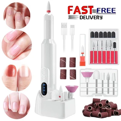 46 Stück Maniküre Profi Elektrisch Nail Art Nagelfräser Nagelfeile Set Pediküre - Bild 1 von 4
