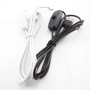 5V DC 2pin 1M USB extension power supply on/off Switch button LED light Cable - Picture 1 of 9