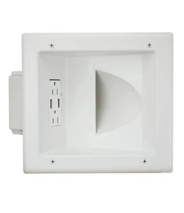 DATA COMM Electronics 45-0231-WH USB Recessed Media Outlet Box In-Wall Cable ... - Picture 1 of 11