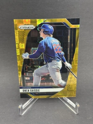 Owen Caissie GOLD PANDORA #/4 2025 Prizm Baseball Chicago Cubs Legend - Image 1 of 2