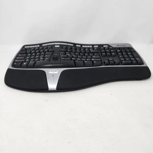 Microsoft Wireless Natural Ergonomic Keyboard No Dongle Powers On 7000 Mdl 1118 - Picture 1 of 14