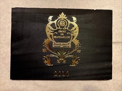 1 Rare Wine Wood Panel Croix De Beaucaillou Vintage CRATE BOX SIDE 9/25 1175 - Image 1 of 2