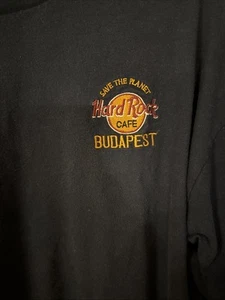 Hard Rock Cafe Budapest Save The Planet Tee Shirt, Size Missing XL or Baggy LG - Picture 1 of 4