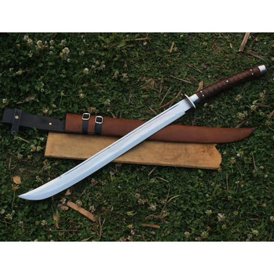 Custom Handmade Carbon Steel Blade Tactical Viking Sword | Hunting Sword Camping - Image 1 of 4