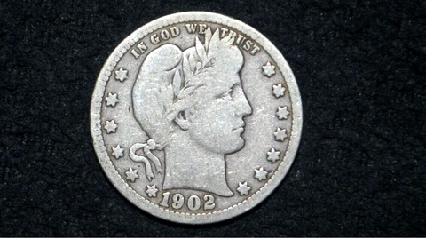 1902 p Barber Quarter * 90% Silver ** CHOICE VG+ ** FREE SHIPPING Cover