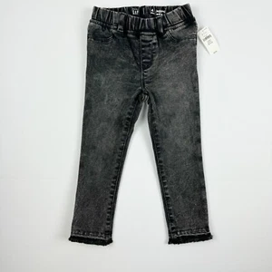 Baby Gap Pull On Jeggings Toddler Girls Size 4 Years Gray Black NWT - Picture 1 of 13