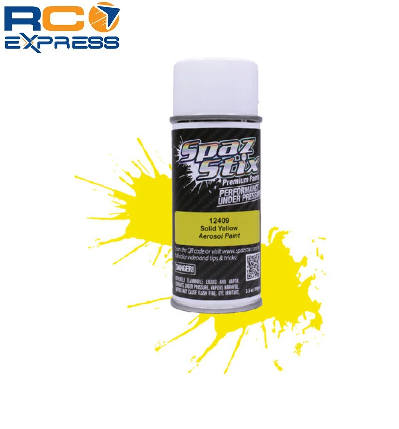 Spaz Stix Solid Yellow Aerosol Paint 3.5oz Can SZX12409 - Imagem 1 de 1