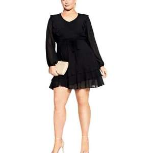 City Chic Pretty Ruffle Dress Size 18 - Picture 1 of 8