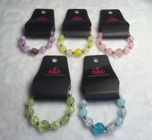 Kids Shimmery Multicolor Beads 5pc Set Paparazzi New - Picture 1 of 6