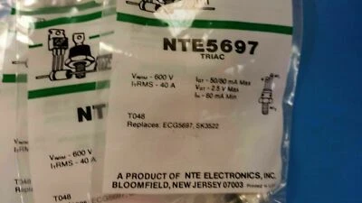 (1 PC) NTE5697, ECG5697, SK3522, TRIAC, tiristor, 600V, 40A Foto 1 de 2
