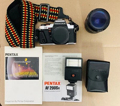 Pentax  Program Plus 35mm SLR Camera with Takumar-A 1:3.5-4.5 28-80mm Untested - Image 1 of 4