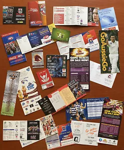 AUS Lot 24 verschiedene AUSTRALIEN Sport Spielpläne Basketball RUGBY Cricket + - Bild 1 von 6