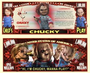 Chucky Doll Collectible Pack of 100 Novelty 1 Million Dollar Bill Money
