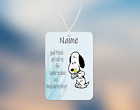 snoopy gift, car air freshener, add name, snoopy, gift for her, charlie brown
