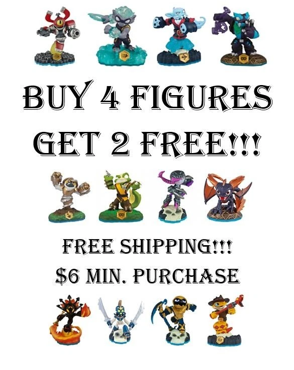 Skylanders Swap Force Figuras Compra 4 Obtén 2 Gratis - Compra Mínima $6 Foto 1 de 1