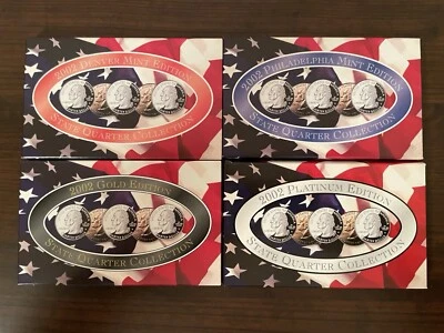 CSN 2002 State Quarter Set, Platinum, Gold, Denver, and Philadelphia Mints. - Image 1 of 2