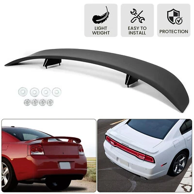 For Dodge Charger 2006-10 Sedan Daytona Style Rear Trunk Spoiler Wing ABS Black - Imagem 1 de 4