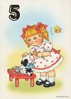 HAPPY BIRTHDAY 5 Year Old GIRL Children Vintage Postcard CPSM #PBU006.U