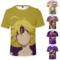 Anime The Seven Deadly Sins Short Sleeve T Shirt Meliodas - 