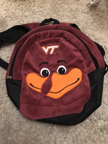 Virginia Tech Hokies Backpack Purse Maroon College Mascot Back Pack Small Cover
