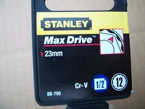NUEVO STANLEY 1/2 in Drive 23 mm MAX DRIVE 12 PUNTOS ZÓCALO - Imagen 1 de 4