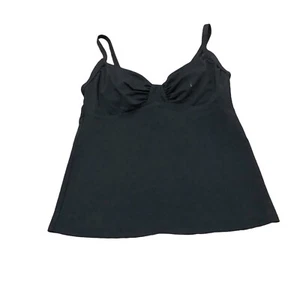  Lands' End Black Tankini Swimsuit Top  size 4 - Picture 1 of 6