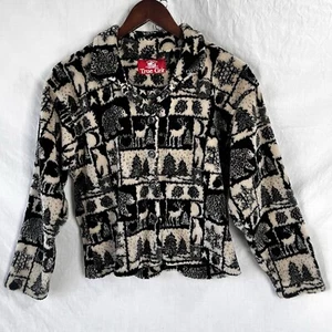 Vintage 90s True Grit Cardigan Sweater Women S Shadow Ridge North Country Fleece - Picture 1 of 24