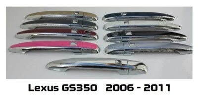 Superposiciones de manija de puerta cromada y color personalizado 2006-2011 Lexus GS350 U ELIGE COLOR Foto 1 de 4