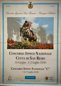 Concorso Ippico Nazionale Sanremo - Locandina originale - 2000 - - Picture 1 of 1