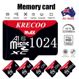 Micro SD Card KRECOO Ultra Extreme 128/256/512GB/1TB Class10 Memory High Speed - Picture 1 of 20