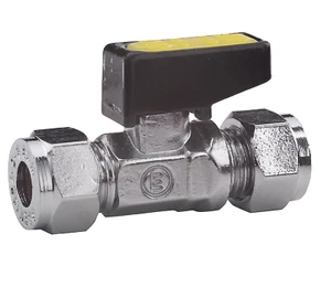 8 10 15mm GAS LEVER VALVE COMPRESSION ISOLATOR ISOLATION CHROME TAP OFF - Picture 1 of 1