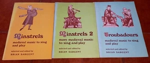 Sargent Minstrels 1 2 Troubadours Medieval Music To Sing and Play Cambridge 1976 - Picture 1 of 5