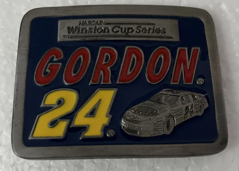 #24 JEFF GORDON 1998 Nascar Limited Edition Belt Buckle Made in USA Cover