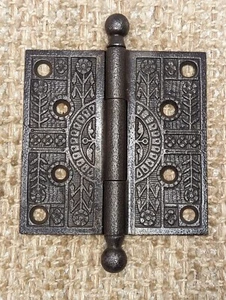 Cerniera per porta con punta a sfera in acciaio decorativo 4 1/2" x 4 1/2" ferramenta - Foto 1 di 11