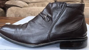 Men’s La Milano Dress Boot Square Toe Brown Side Zip Sz 11 - Picture 1 of 8
