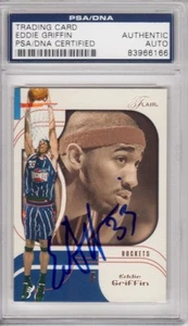 Eddie Griffin Houston Rockets 2002 Estilo Firmado PSA ADN - Imagen 1 de 1
