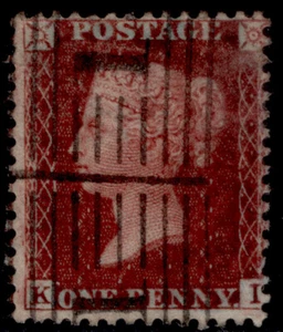 GB QV SG31, SCARCE 1d plum LC14, USED. Cat £900. KI - Picture 1 of 1